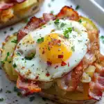 Double Baked Bacon + Egg Potatoes