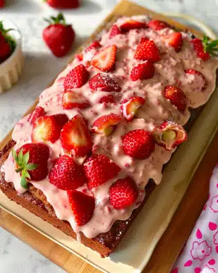 Dreamy Pink Strawberry Loaf
