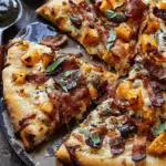 Gouda, Bacon and Pumpkin Pizza.