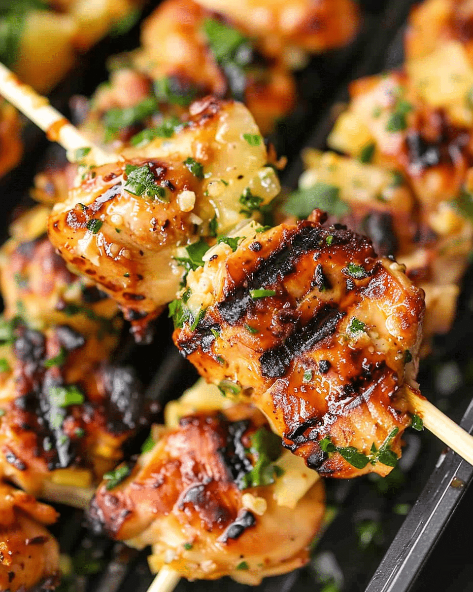 Grilled Hawaiian-Style Chicken Skewers