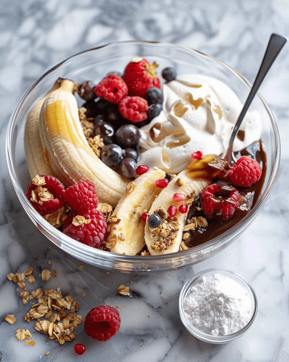 Healthy Banana Split (Easy Breakfast Recipe)