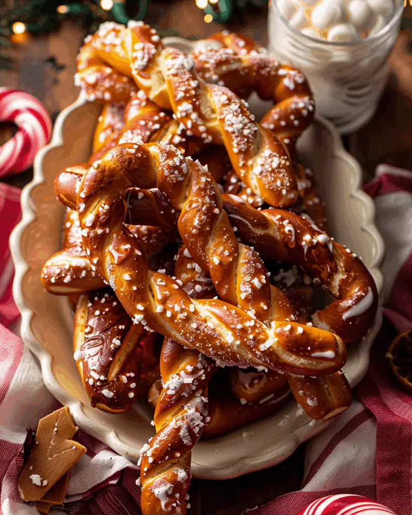 Honey Butter Soft Pretzel Candy Canes.