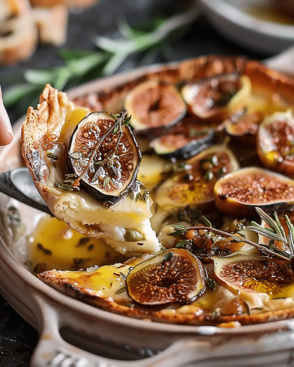 Honey Herb and Fig Baked Brie