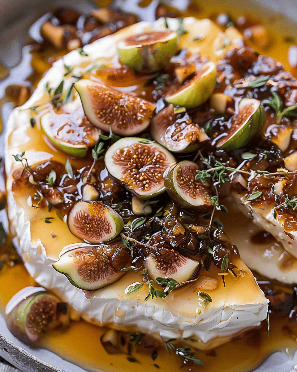 Honey Herb and Fig Baked Brie