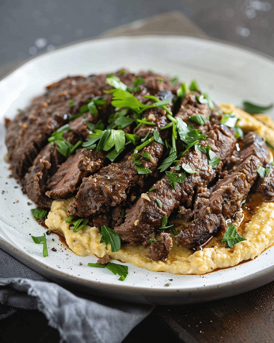 Hummus with Spiced Ground Beef