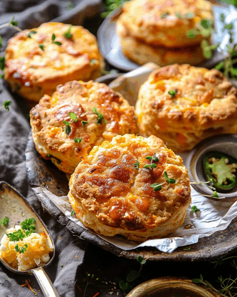 Jalapeño Honey Butter Cheddar Corn Biscuits