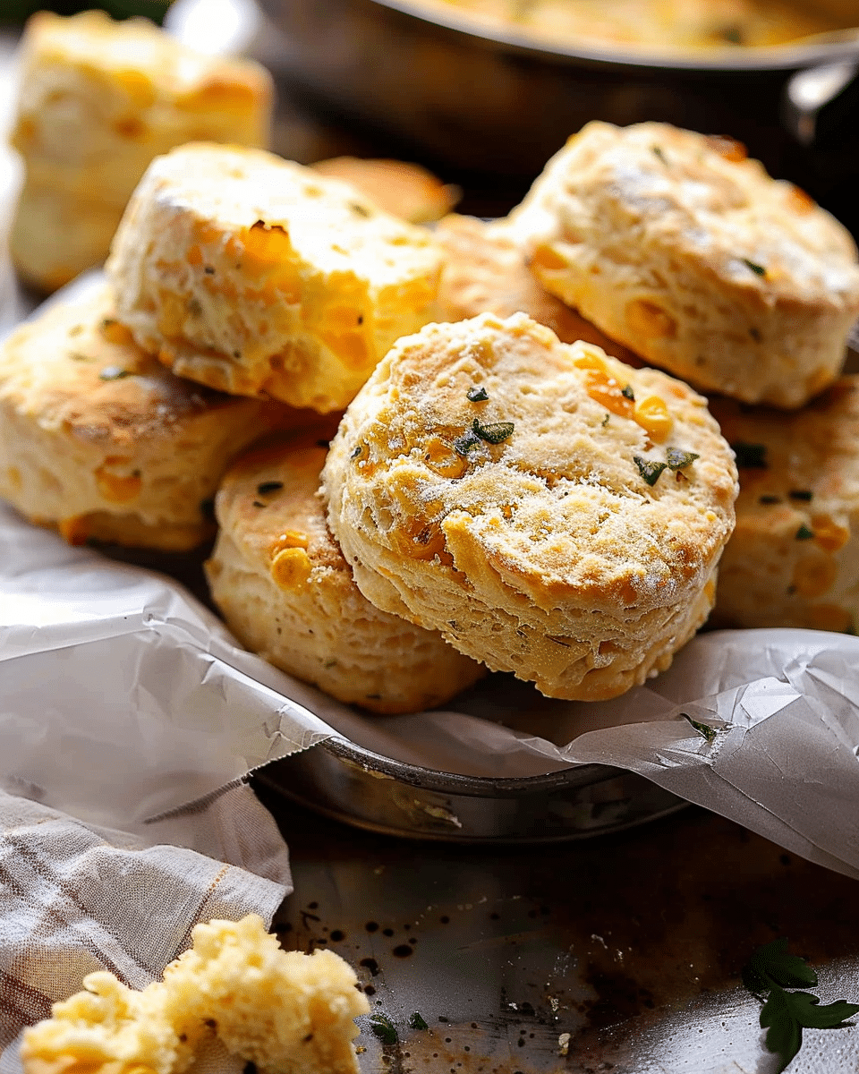 Jalapeño Honey Butter Cheddar Corn Biscuits