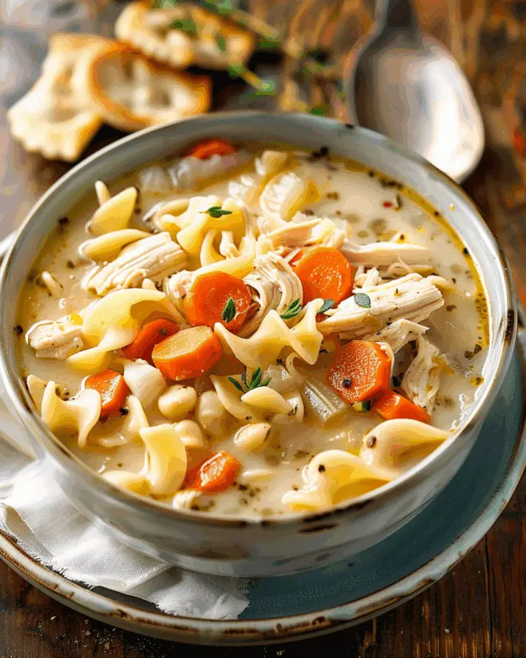 Light & Creamy Chicken Noodle Soup