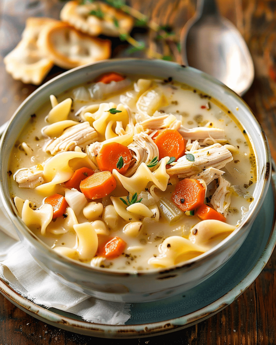 Light & Creamy Chicken Noodle Soup