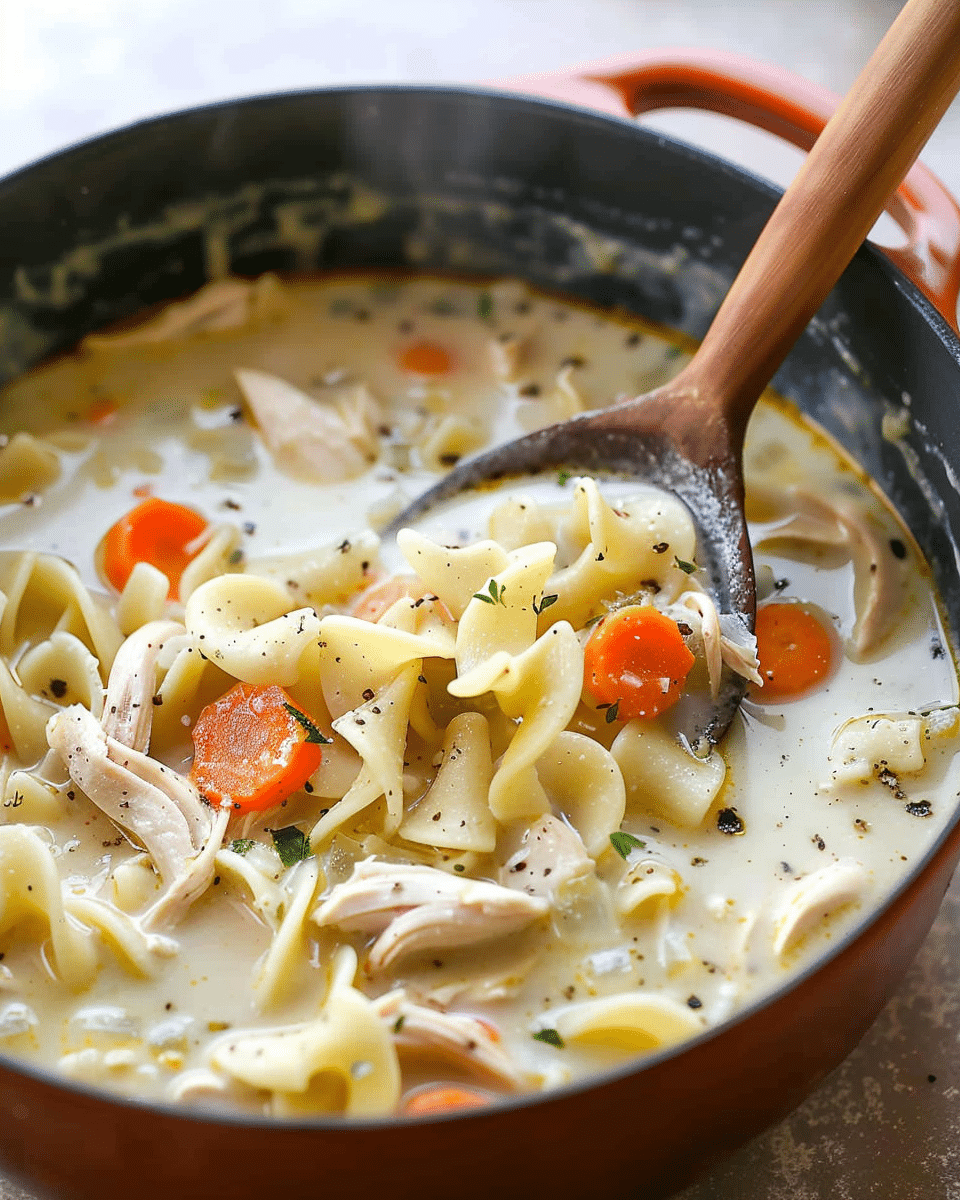 Light & Creamy Chicken Noodle Soup