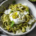 Pistachio Pesto Pasta with Burrata