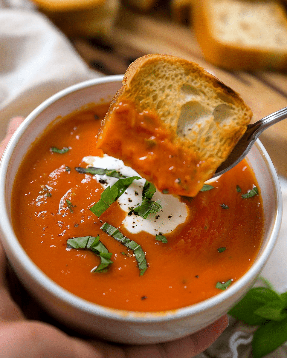 Roasted Red Pepper and Tomato Soup Recipe