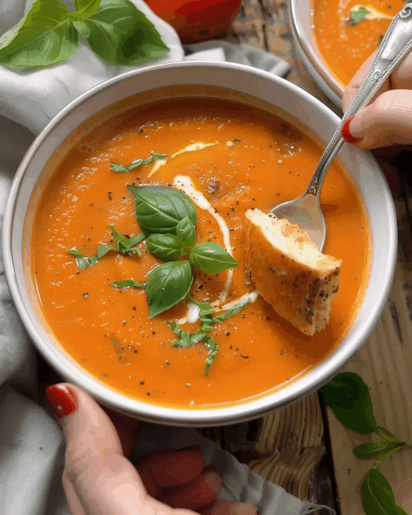 Roasted Red Pepper and Tomato Soup Recipe