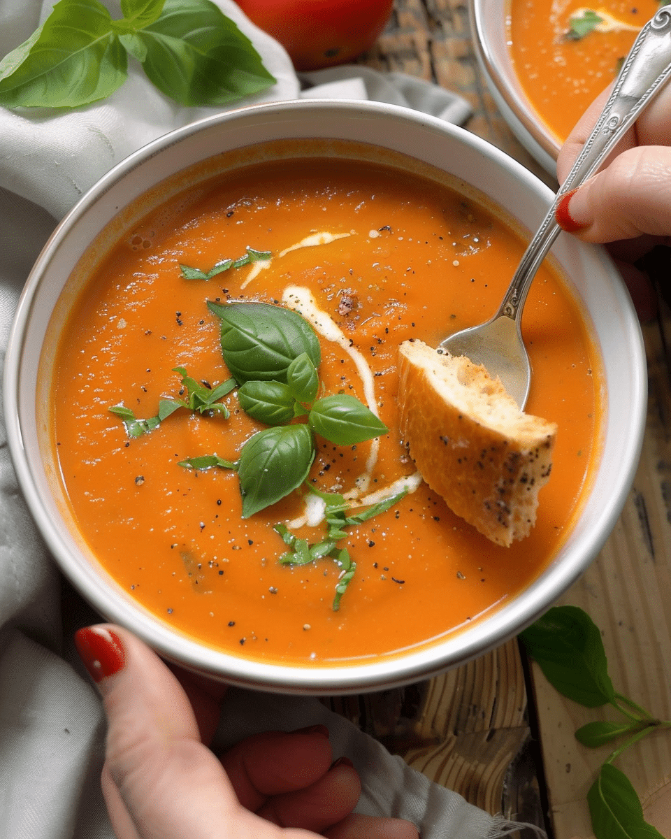 Roasted Red Pepper and Tomato Soup Recipe