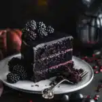 Spooky Black Velvet Halloween Cake