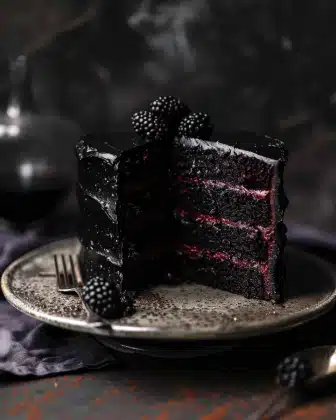 Spooky Black Velvet Halloween Cake