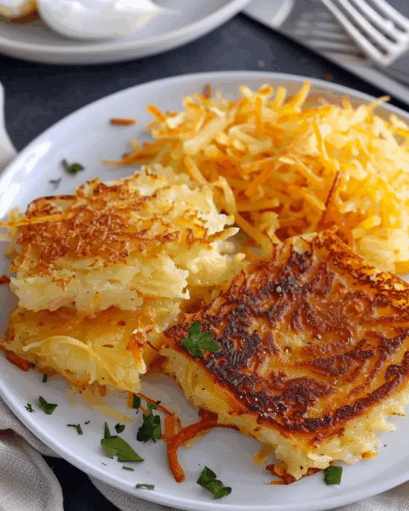 Toaster Oven Cheesy Hashbrowns
