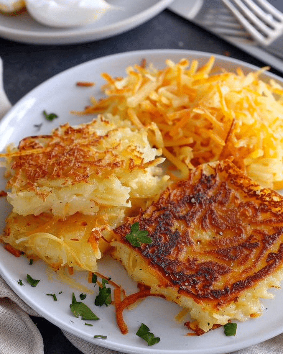 Toaster Oven Cheesy Hashbrowns
