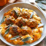 Turkey Meatballs in Pumpkin Sage Sauce