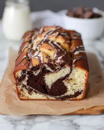 Vanilla and Chocolate Marble Loaf Cake