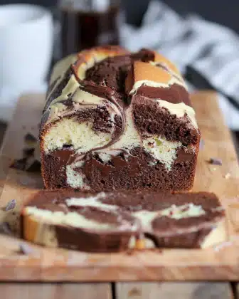 Vanilla and Chocolate Marble Loaf Cake