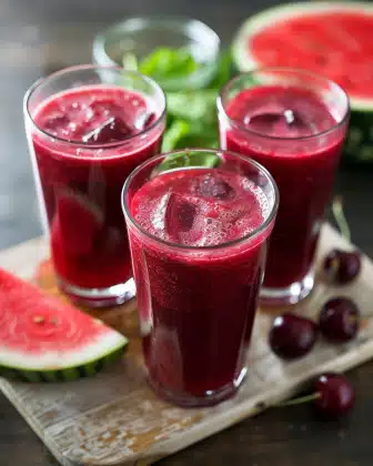 Watermelon Cherry Berry Beet Juice