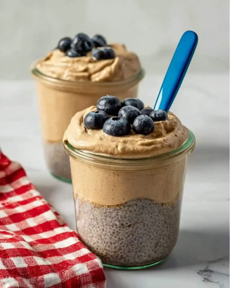 High-Protein Blueberry & Peanut Butter Chia Pudding Recipe