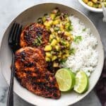 Caribbean Jerk Chicken with Pineapple Salsa Recipe