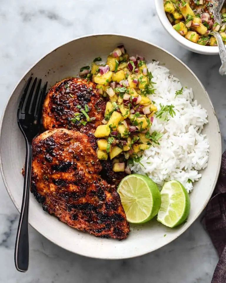 Caribbean Jerk Chicken with Pineapple Salsa Recipe