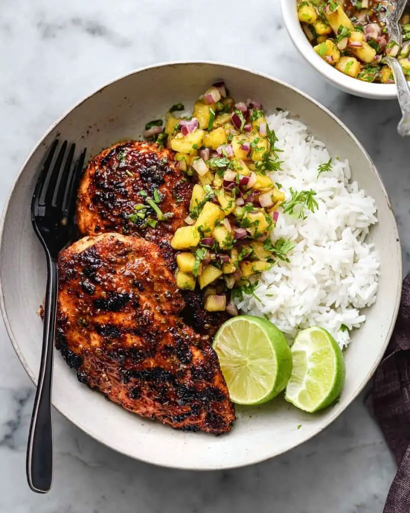 Caribbean Jerk Chicken with Pineapple Salsa Recipe