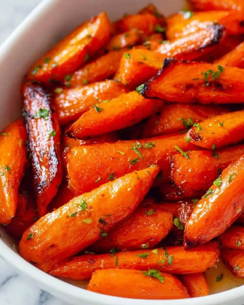 Honey Garlic Butter Roasted Carrots Recipe