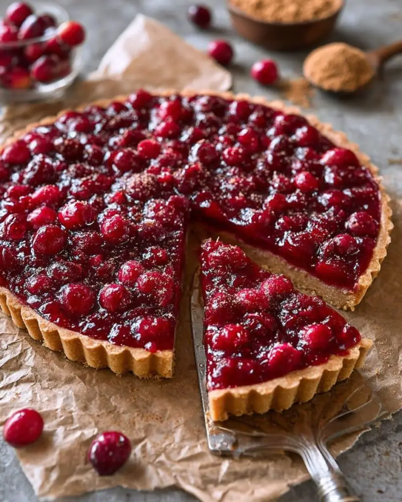 Cranberry and Spiced Pear Tart Recipe