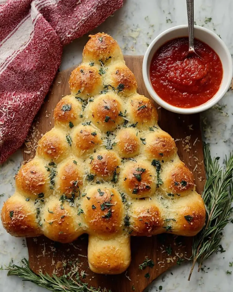 Cheesy Christmas Tree Bread Recipe