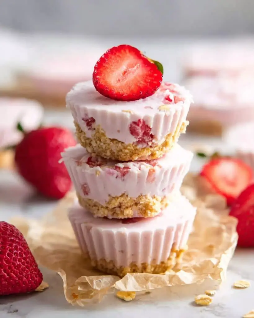 3 Ingredient Strawberry Yogurt Bites Recipe