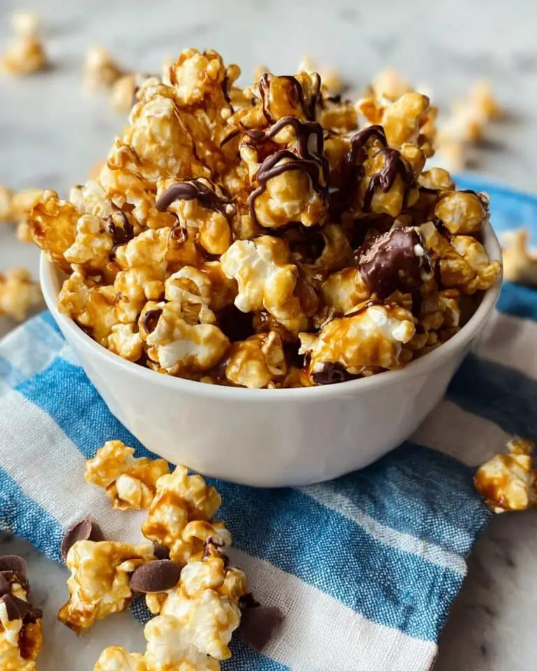 Salted Caramel Chocolate Drizzle Popcorn Recipe