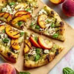 Summer Pesto Peach Pizza Recipe