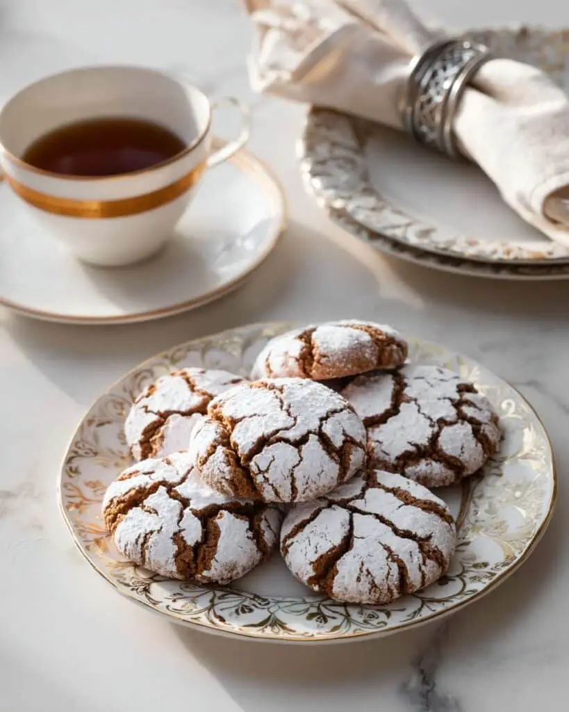 Gingerbread Crinkle Cookies Recipe