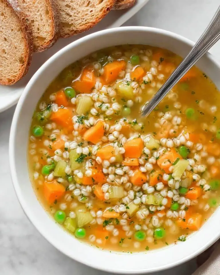 Hearty Pearled Barley Soup with Vegetables Recipe