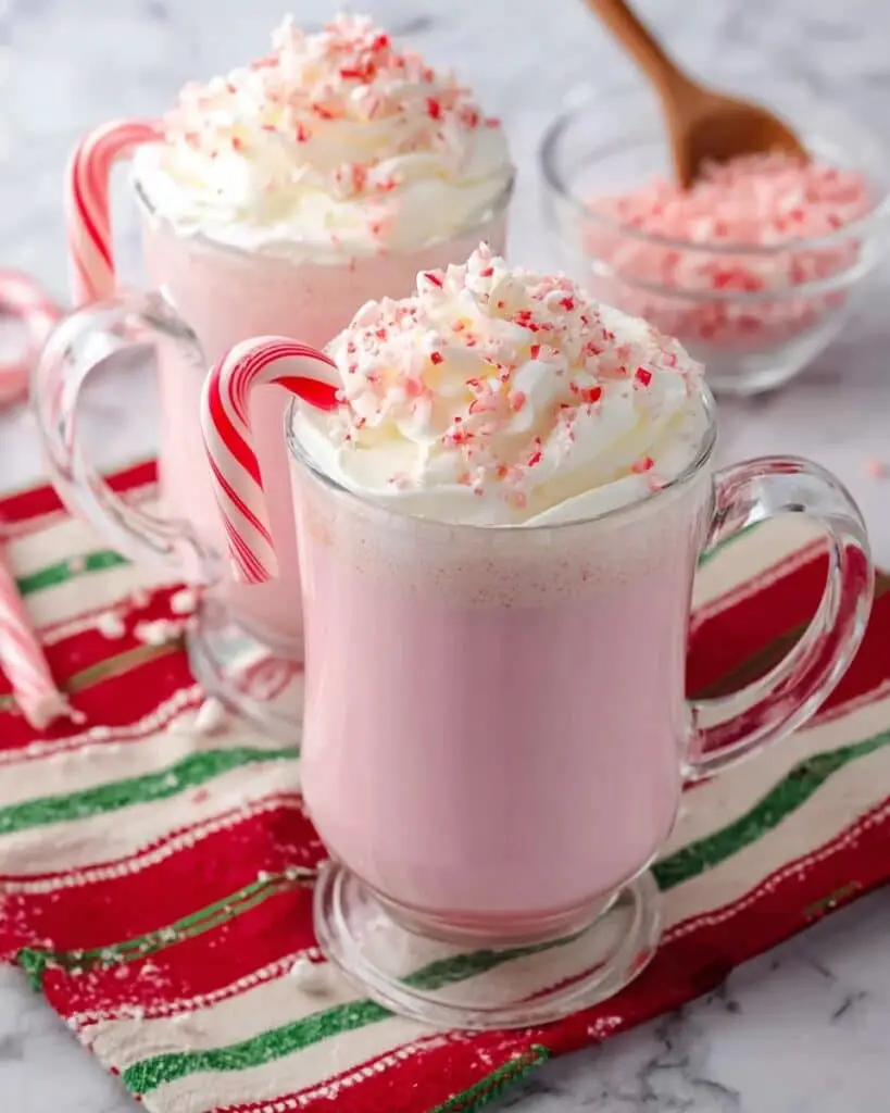 Slow Cooker Candy Cane White Hot Chocolate Recipe