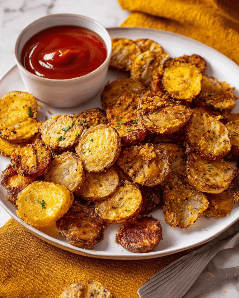 Viral Crispy Garlic Parmesan Crusted Potatoes Recipe