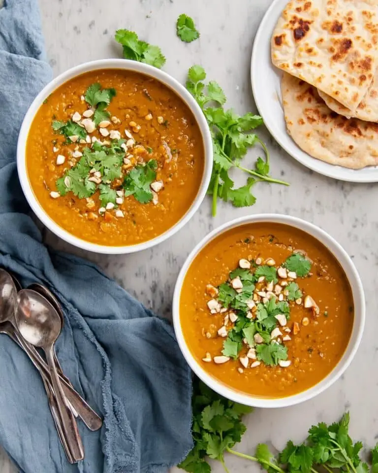 Indian Mulligatawny Soup with Red Lentils, Apples, and Coconut Milk Recipe
