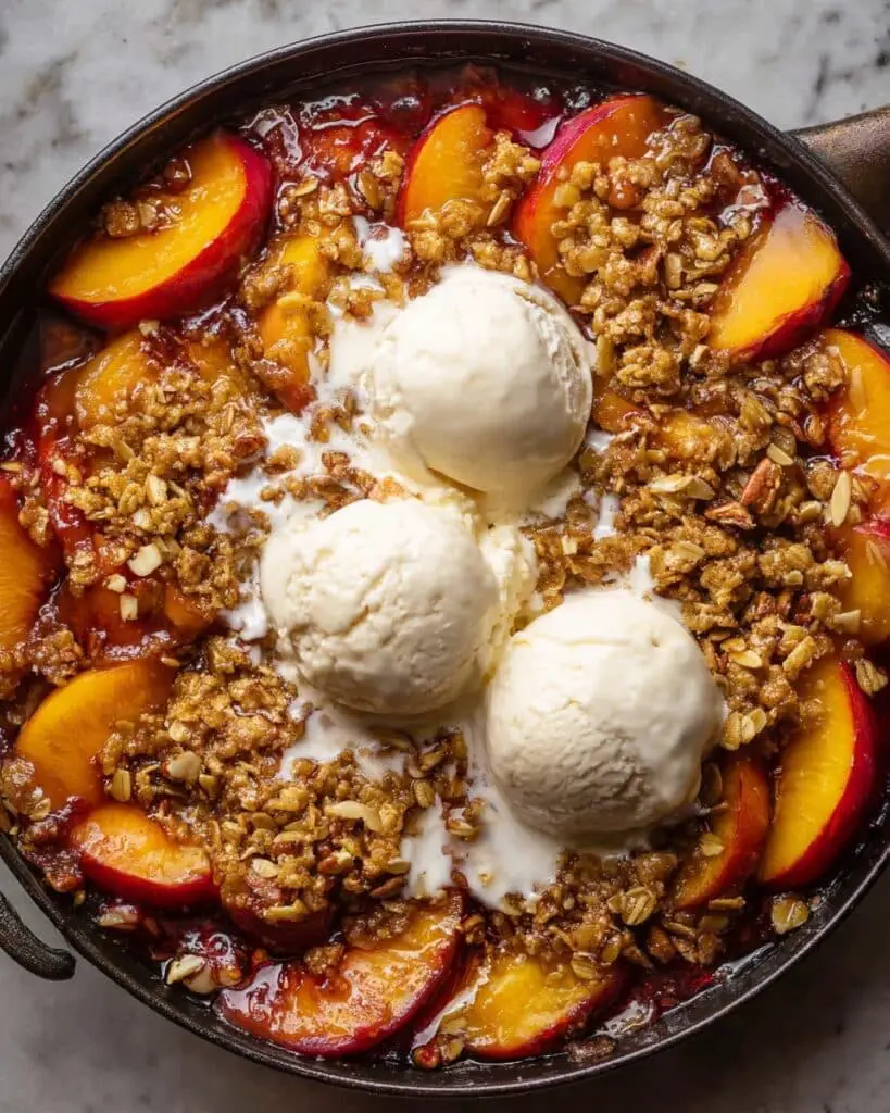 Bourbon Pecan Peach Crisp Recipe
