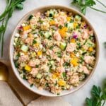 Salmon Quinoa Salad with Fresh Herbs and Feta Recipe