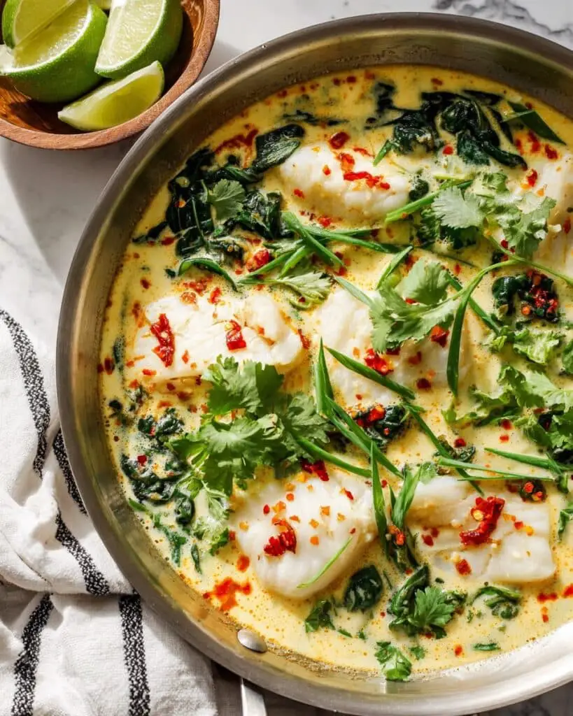 Thai-Inspired Coconut Poached Fish Recipe