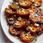 Roasted Sweet Potato Rounds with Honey & Feta Recipe