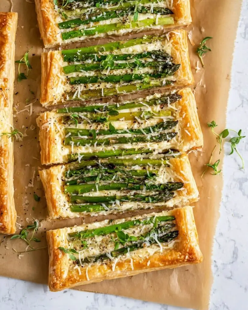 Asparagus Tart with Gruyère and Parmesan Recipe