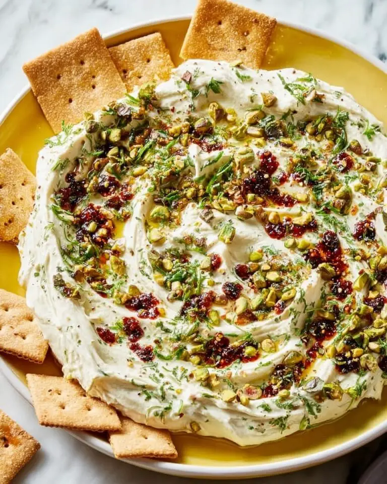 Garlic Herb Cheese Dip with Honey & Chili Crisp Recipe