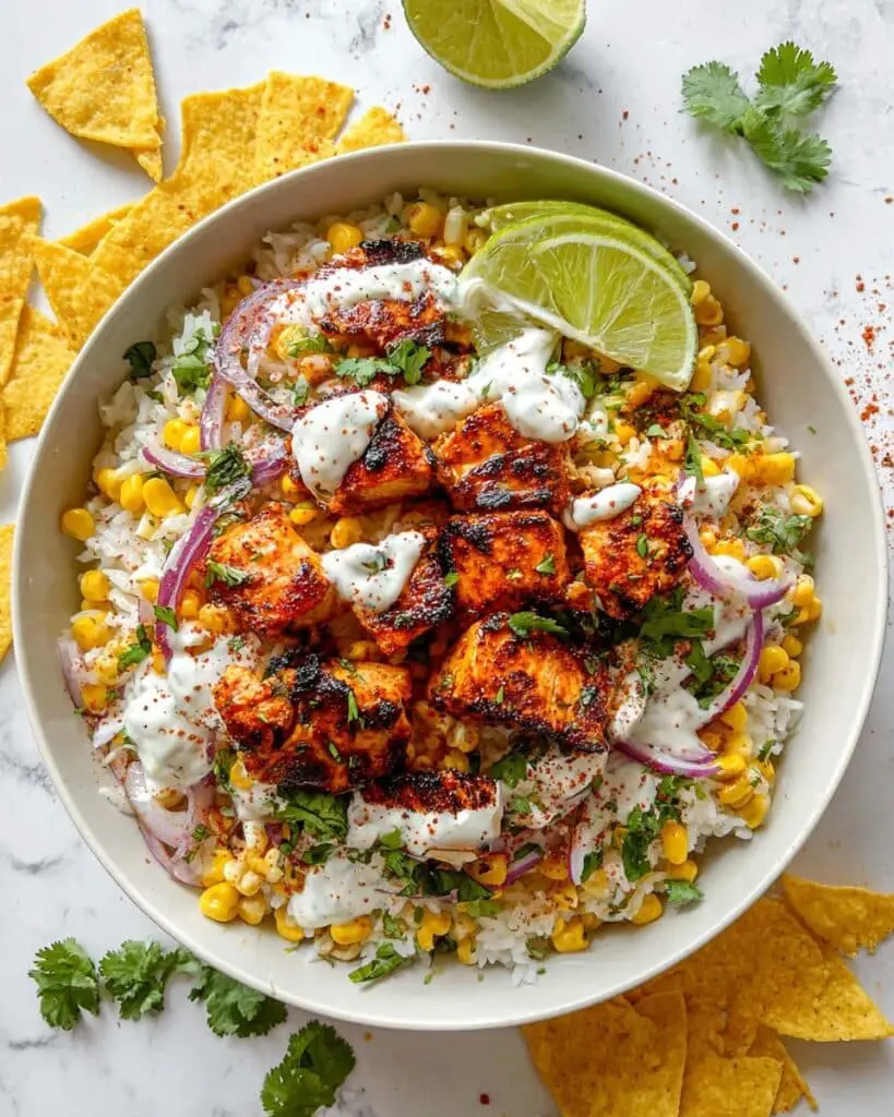 Street Corn Chicken Rice Bowl Recipe
