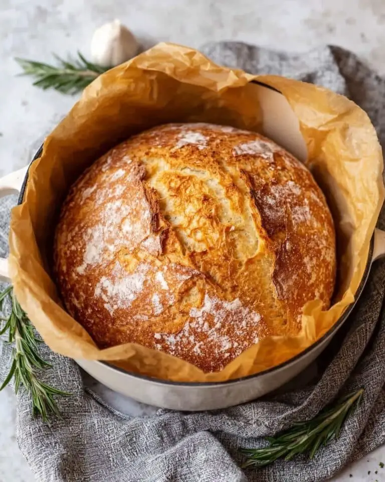 Dutch Oven Garlic Rosemary Bread Recipe