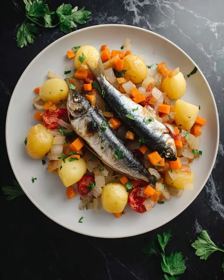 Baked Canned Sardines with Roasted Vegetables Recipe